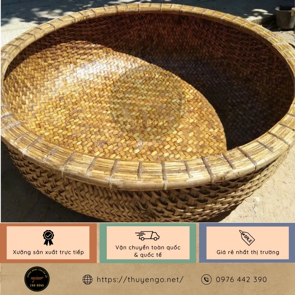 Thuyền thúng 1m quét dầu rái